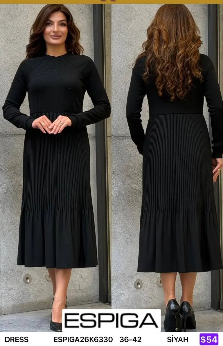 Платье ESPIGA (Black, модель ESPIGA26K6330) оптом