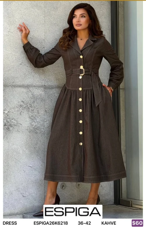 Платье ESPIGA (Brown, модель ESPIGA26K6218) оптом