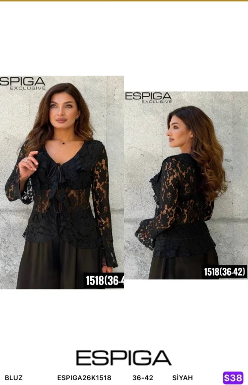 Блузка ESPIGA (Black, модель ESPIGA26K1518) оптом