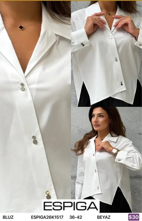 Блузка ESPIGA (White, модель ESPIGA26K1517) оптом