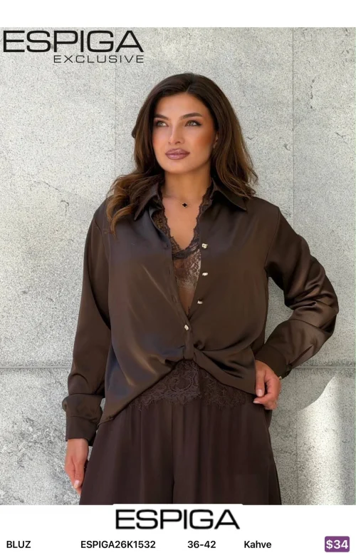 Блузка ESPIGA (Brown, модель ESPIGA26K1532) оптом