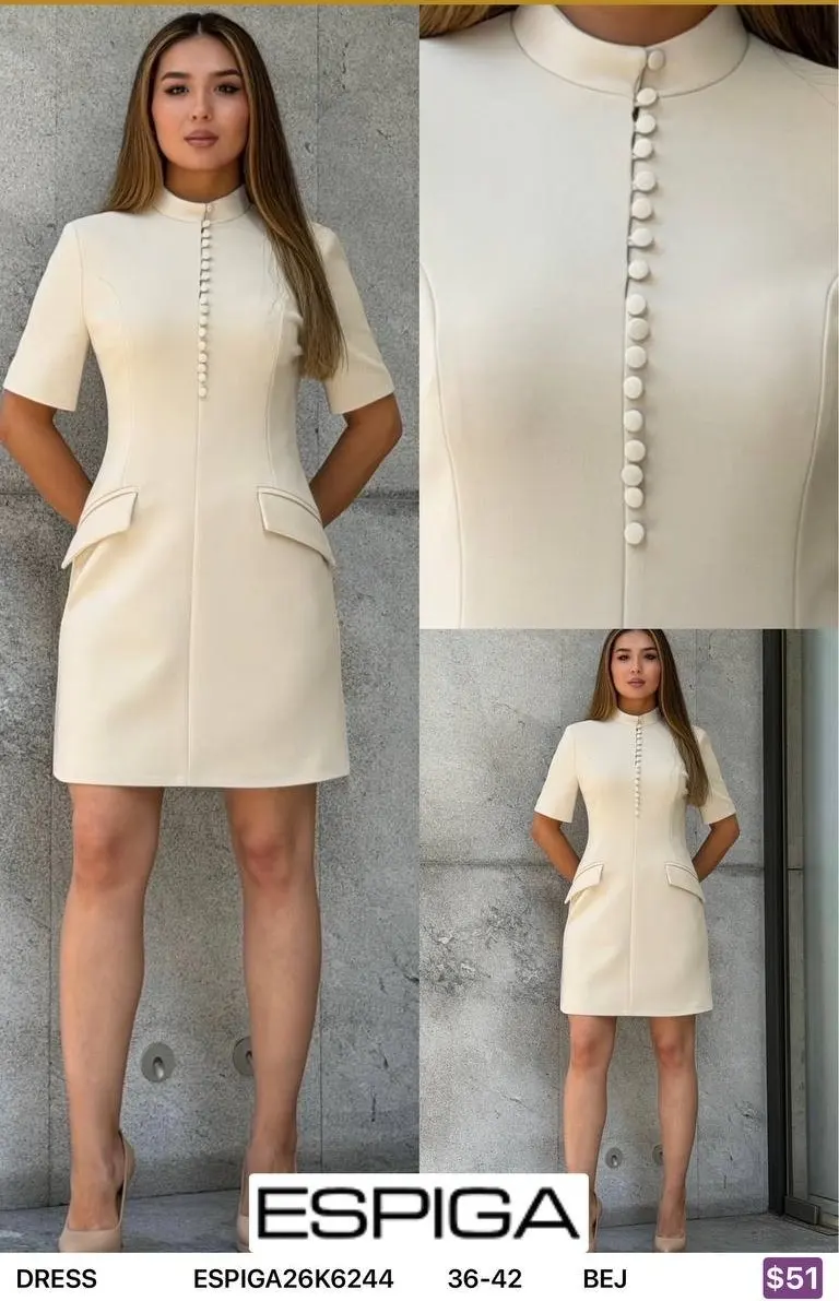 Платье ESPIGA (Beige, модель ESPIGA26K6244) оптом