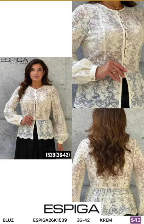 Блузка ESPIGA (Cream, модель ESPIGA26K1539) оптом