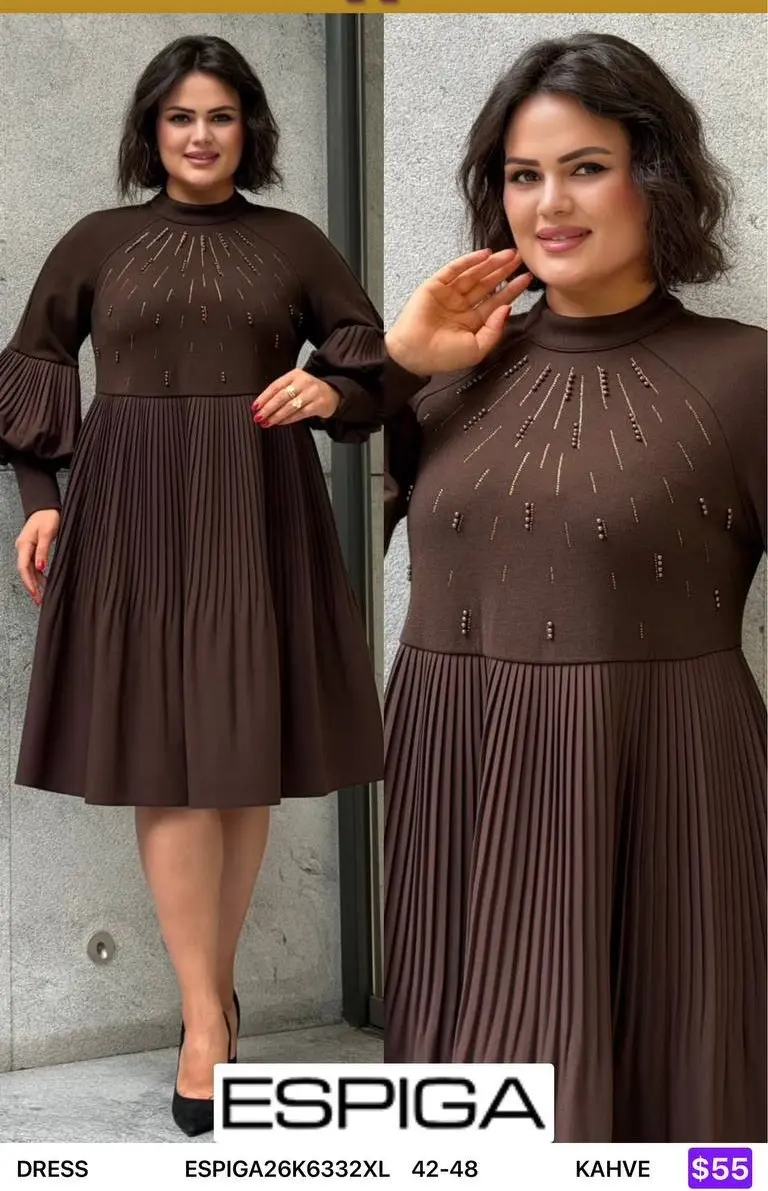 Платье ESPIGA (Brown, модель ESPIGA26K6332XL) оптом