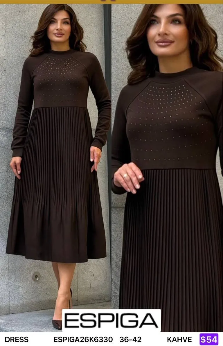 Платье ESPIGA (Brown, модель ESPIGA26K6330) оптом