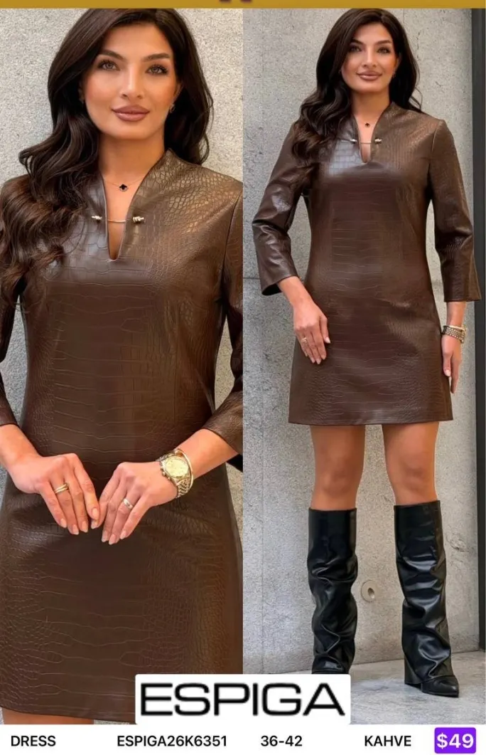 Платье ESPIGA (Brown, модель ESPIGA26K6351) оптом