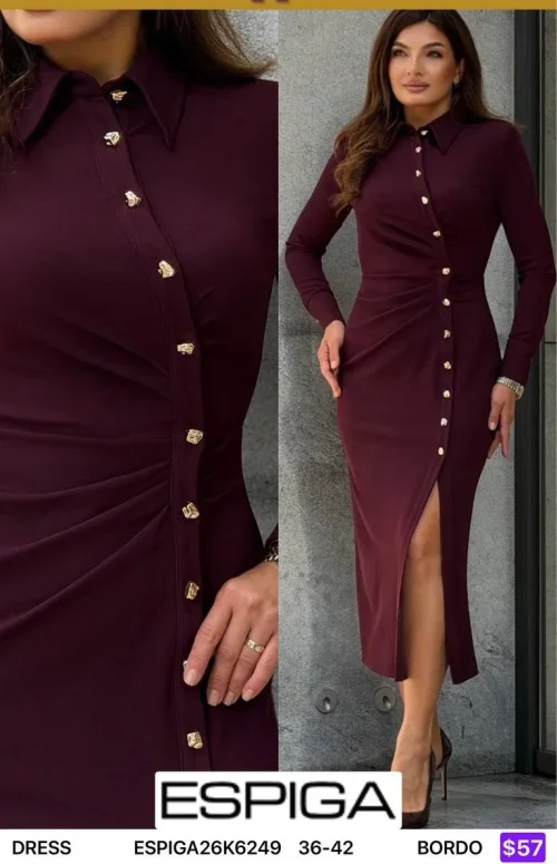 Платье ESPIGA (Burgundy, модель ESPIGA26K6249) оптом