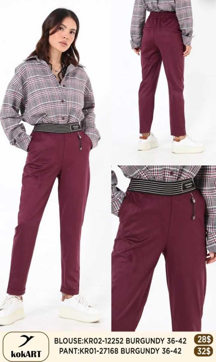 Брюки Esta Line (Burgundy, модель 27168) оптом