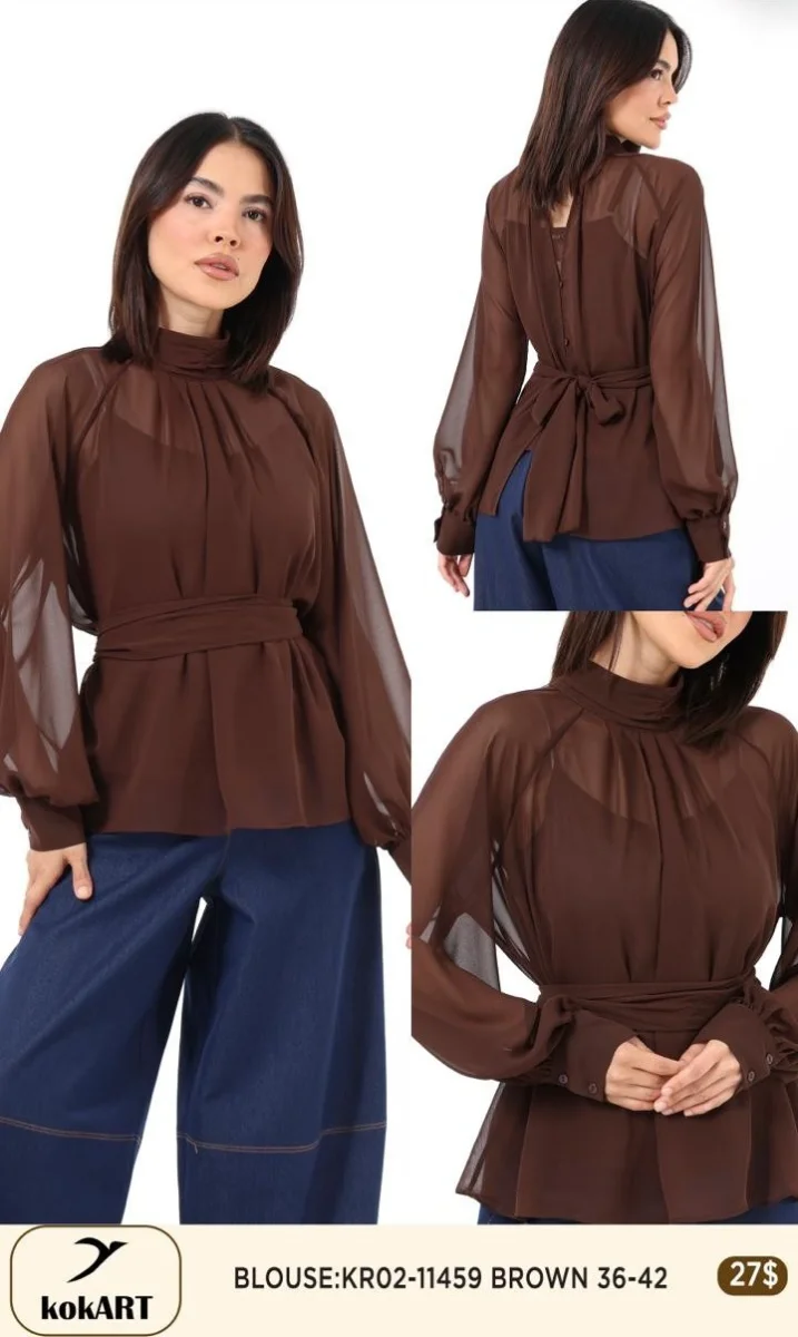 Блузка Esta Line (Brown, модель 11459) оптом