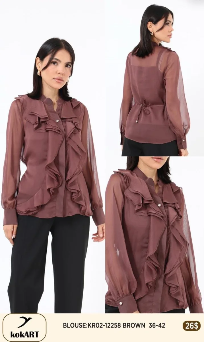 Блузка Esta Line (Brown, модель 12258) оптом