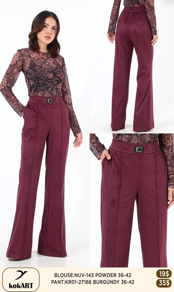 Брюки Esta Line (Burgundy, модель 27166) оптом