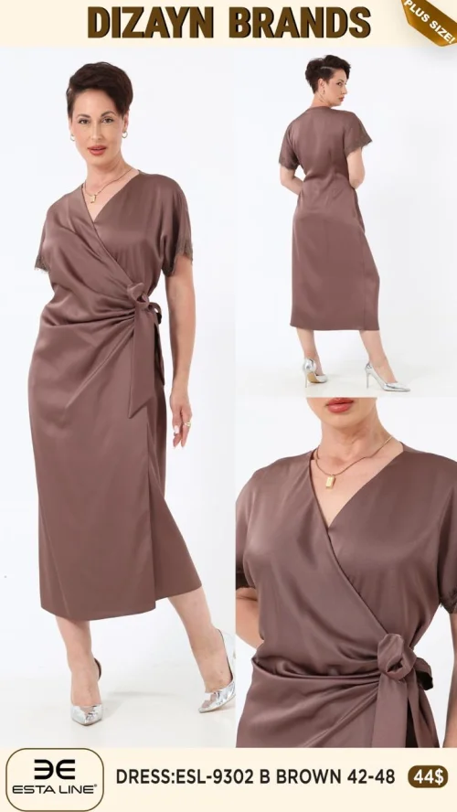 Платье Esta Line (Коричневый, модель ESL-9302 B) оптом