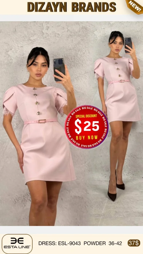 Платье Esta Line (Розовый, модель ESL-9043) оптом