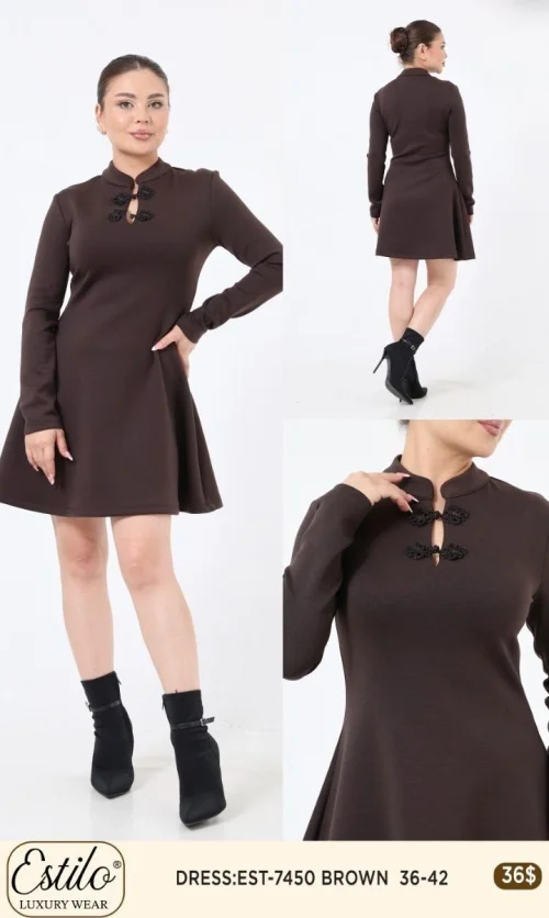 Платье Esta Line (Brown, модель 7450) оптом