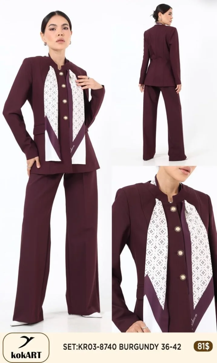 Костюмы и комплекты Esta Line (Burgundy, модель 8740) оптом