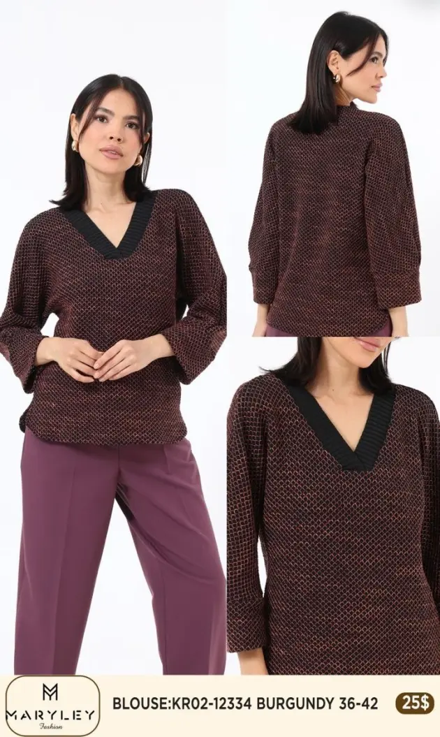 Блузка Esta Line (Burgundy, модель 12334) оптом