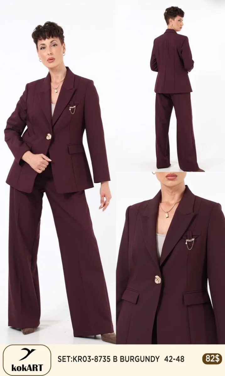 Костюмы и комплекты Esta Line (Burgundy, модель 8735) оптом