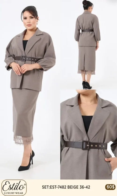 Костюмы и комплекты Esta Line (Beige, модель EST7482) оптом