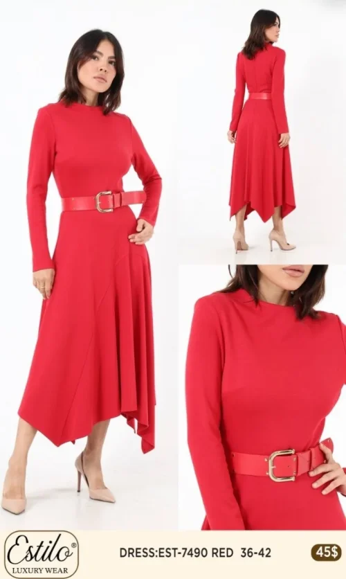 Платье Esta Line (Red, модель EST7490) оптом