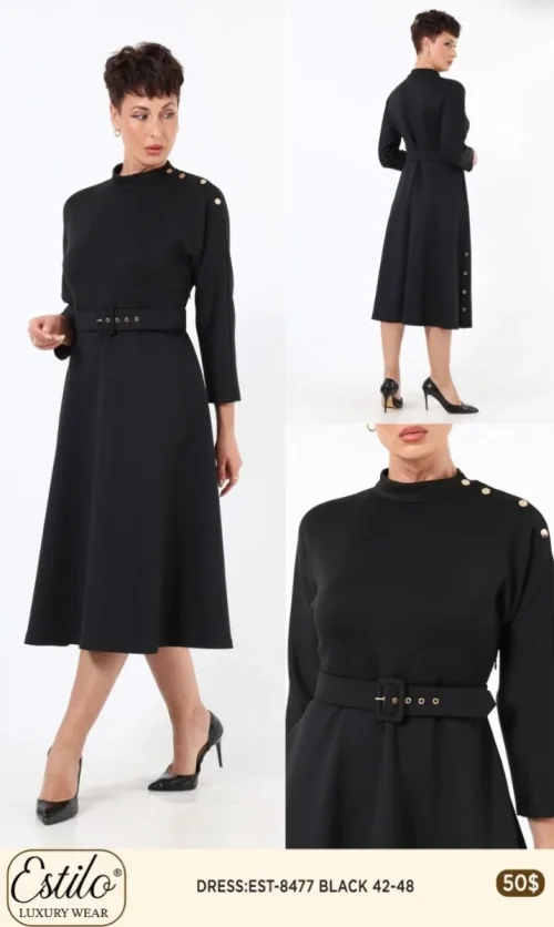 Платье Esta Line (Black, модель EST8477) оптом