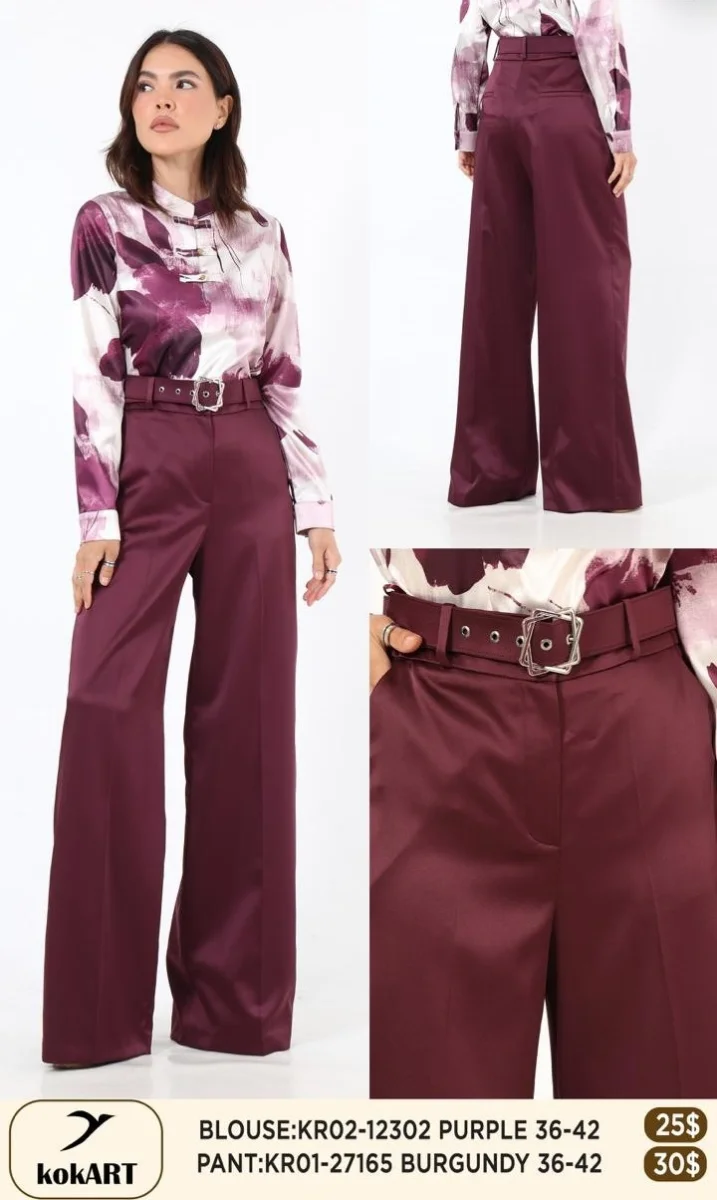 Брюки Esta Line (Burgundy, модель 27165) оптом