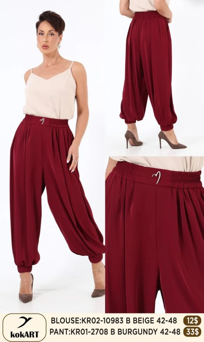 Брюки Esta Line (Burgundy, модель 2708) оптом