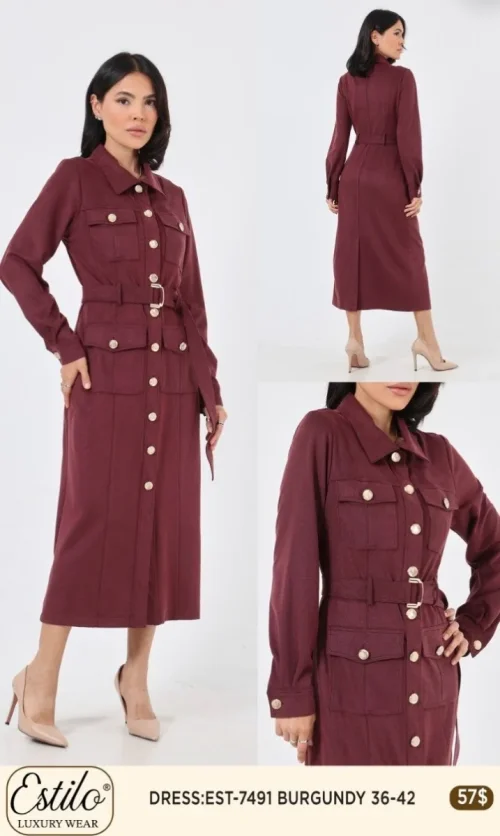 Платье Esta Line (Burgundy, модель 7491) оптом