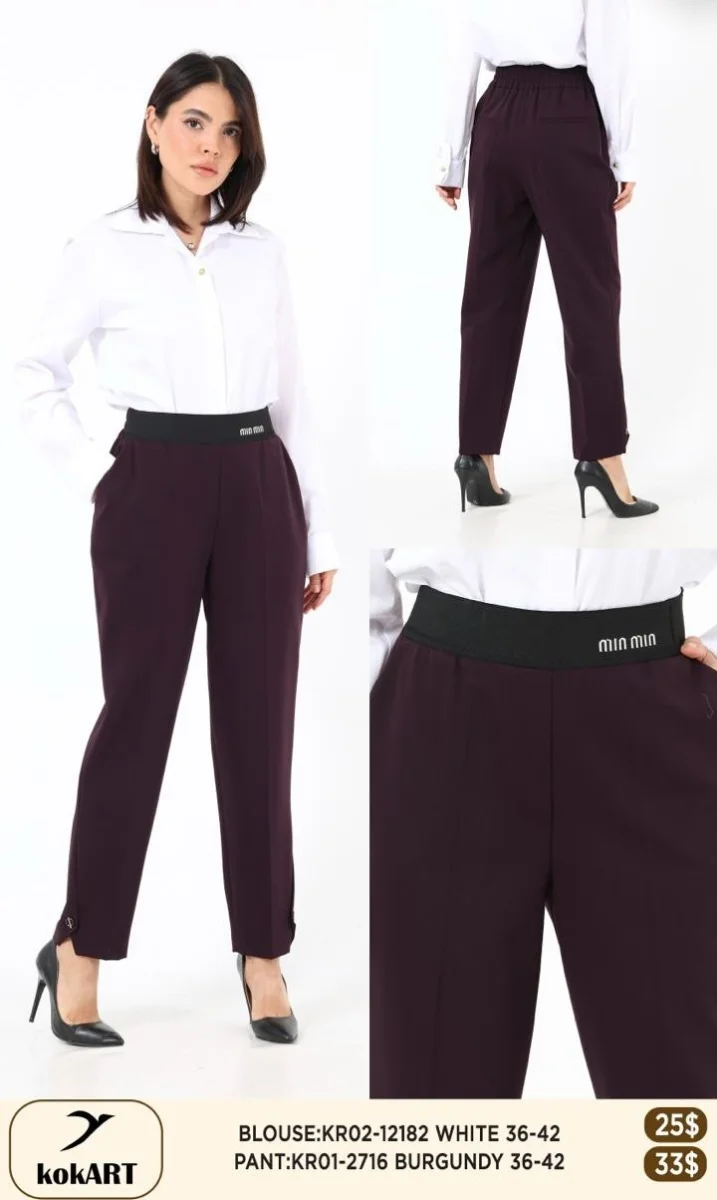 Брюки Esta Line (Burgundy, модель 2716) оптом