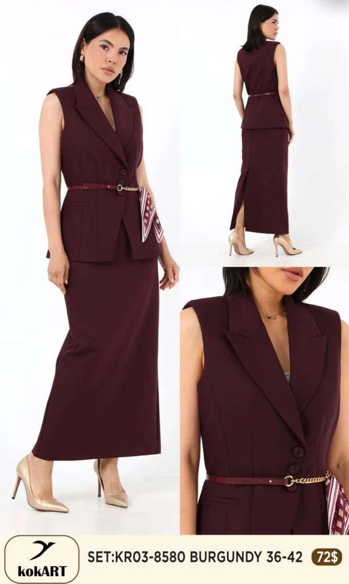 Костюмы и комплекты Esta Line (Burgundy, модель 8580) оптом