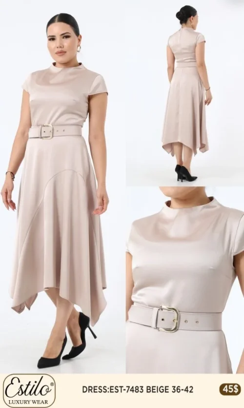 Платье Esta Line (Beige, модель EST7483) оптом