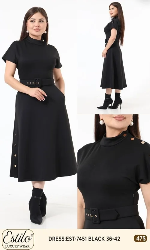 Платье Esta Line (Black, модель EST-7451) оптом