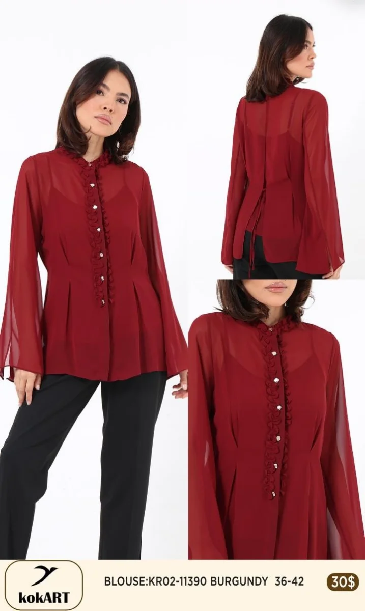 Блузка Esta Line (Burgundy, модель 11390) оптом