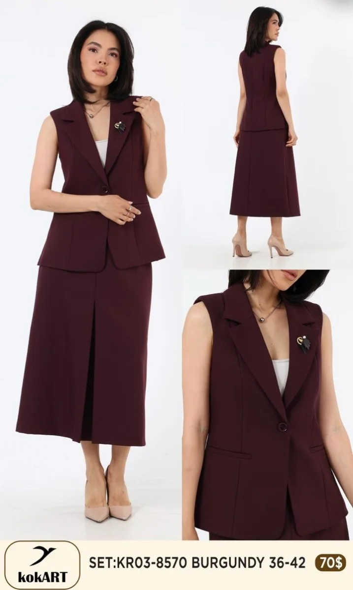 Костюмы и комплекты Esta Line (Burgundy, модель 8570) оптом