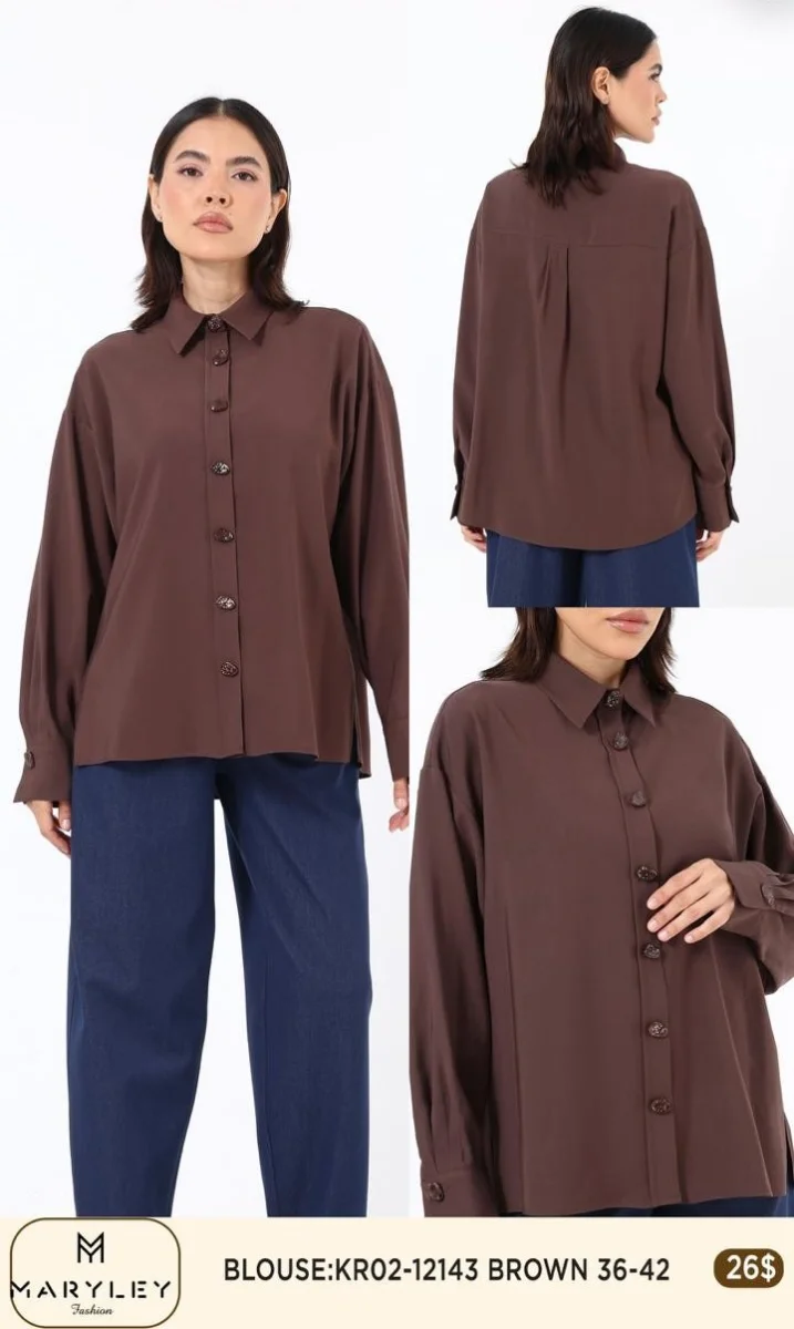 Блузка Esta Line (Brown, модель 12143) оптом