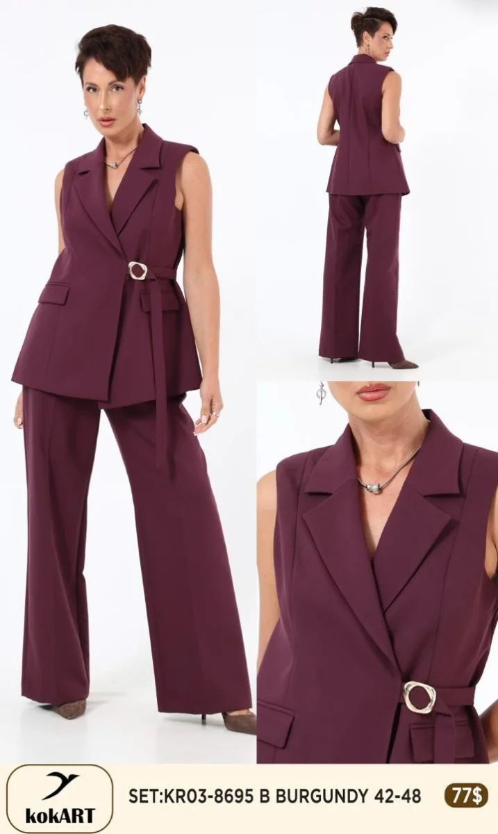 Костюмы и комплекты Esta Line (Burgundy, модель 8695) оптом