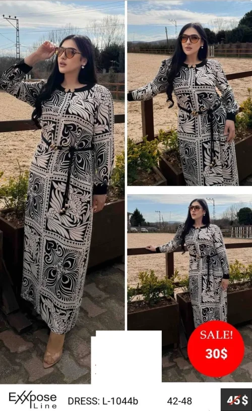 Платье EXXPOSE LINE (Черный, модель L-1044B) оптом