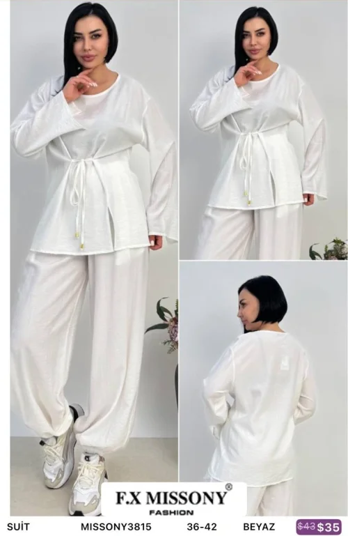 Костюм F.x Mi̇ssony (Белый, модель MISSONY3815) оптом