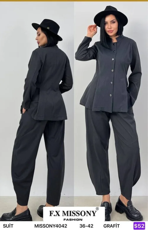 Костюмы и комплекты F.x Mi̇ssony (Dark gray, модель MISSONY4042) оптом