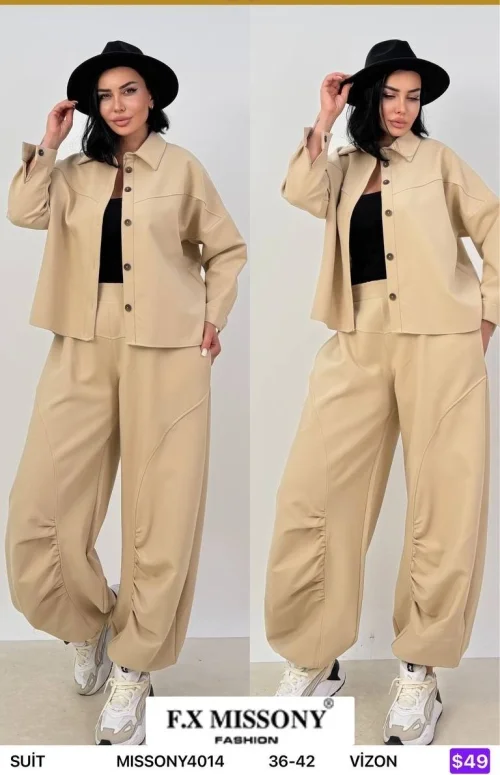 Костюмы и комплекты F.x Mi̇ssony (Beige, модель MISSONY4014) оптом