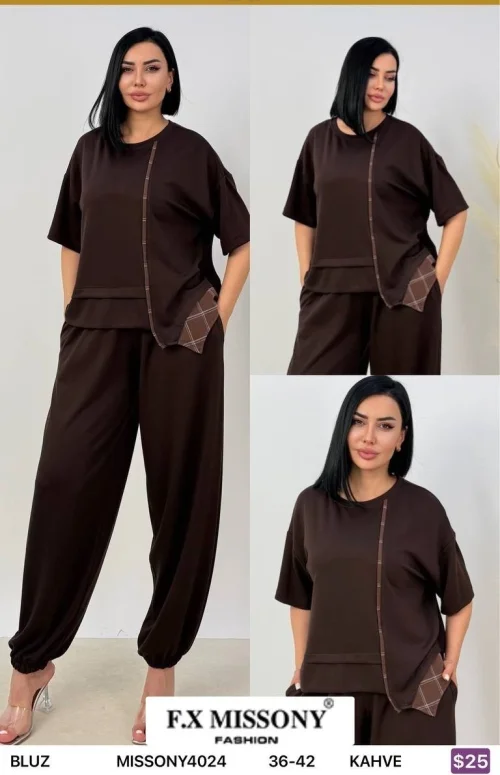Блузка F.x Mi̇ssony (Brown, модель MISSONY4024) оптом