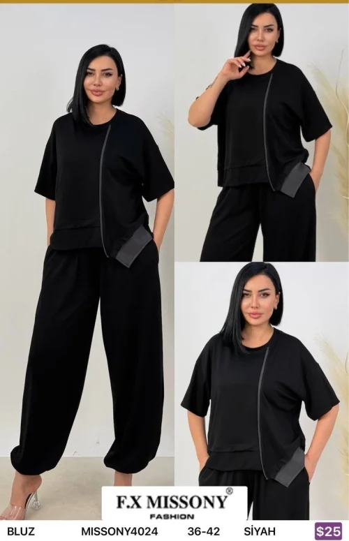 Блузка F.x Mi̇ssony (Black, модель MISSONY4024) оптом