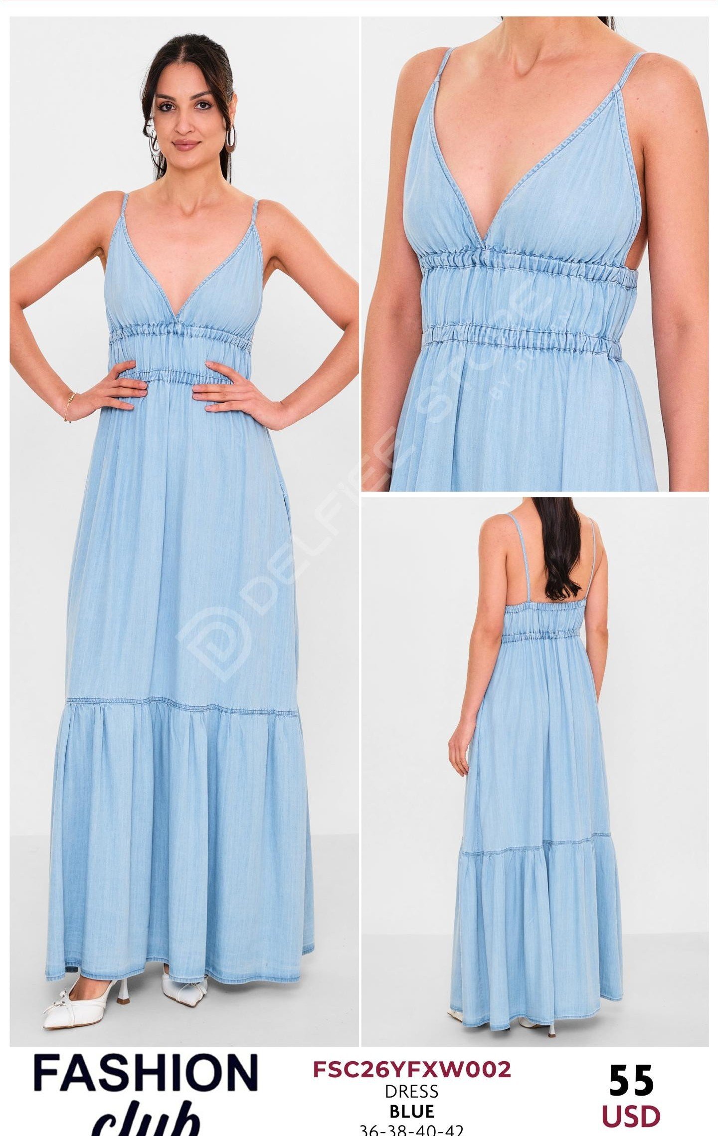 Платье FASHION CLUB (Синий, модель FSC26YFXW002) оптом