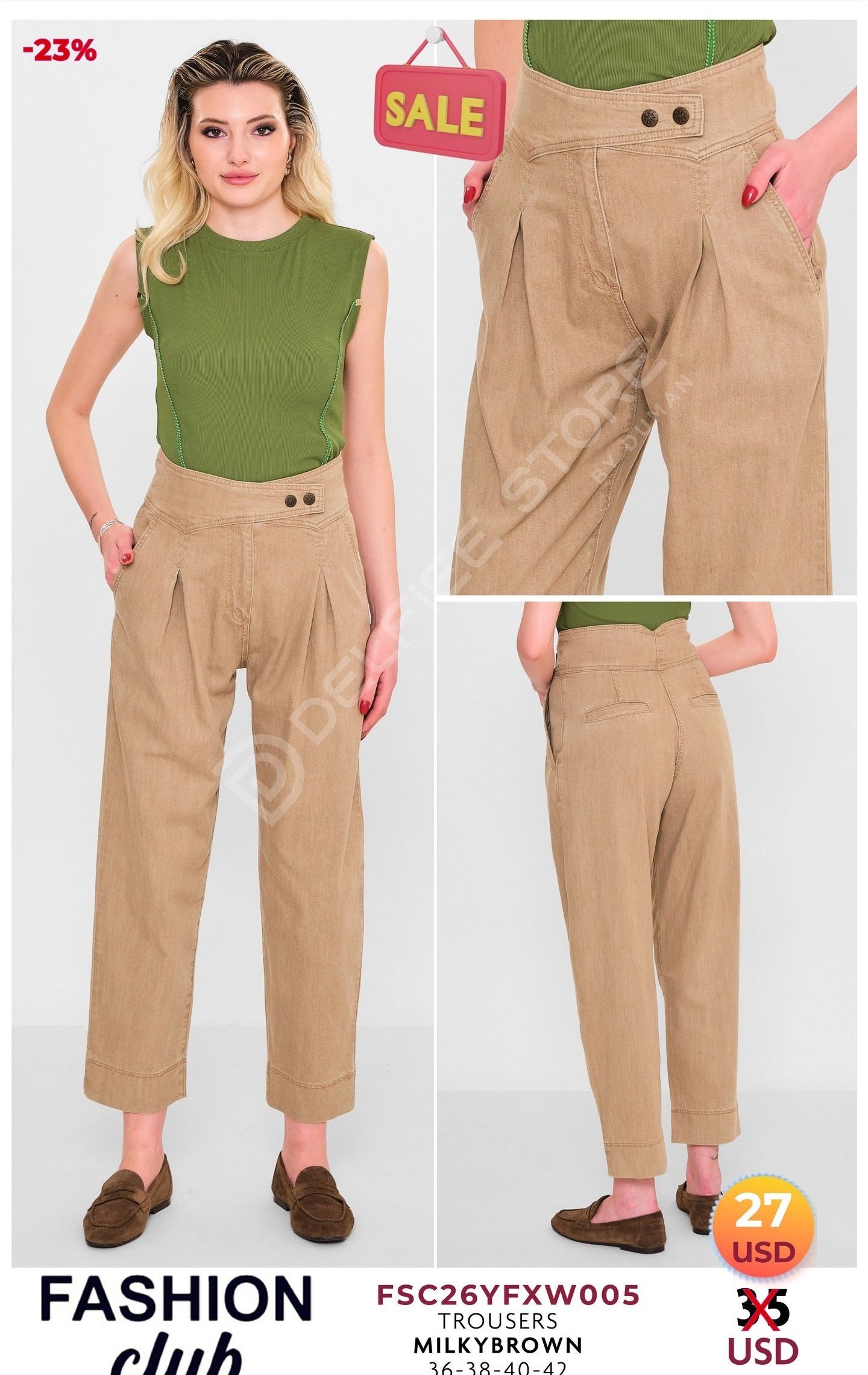 Брюки FASHION CLUB (модель FSC26YFXW005) оптом