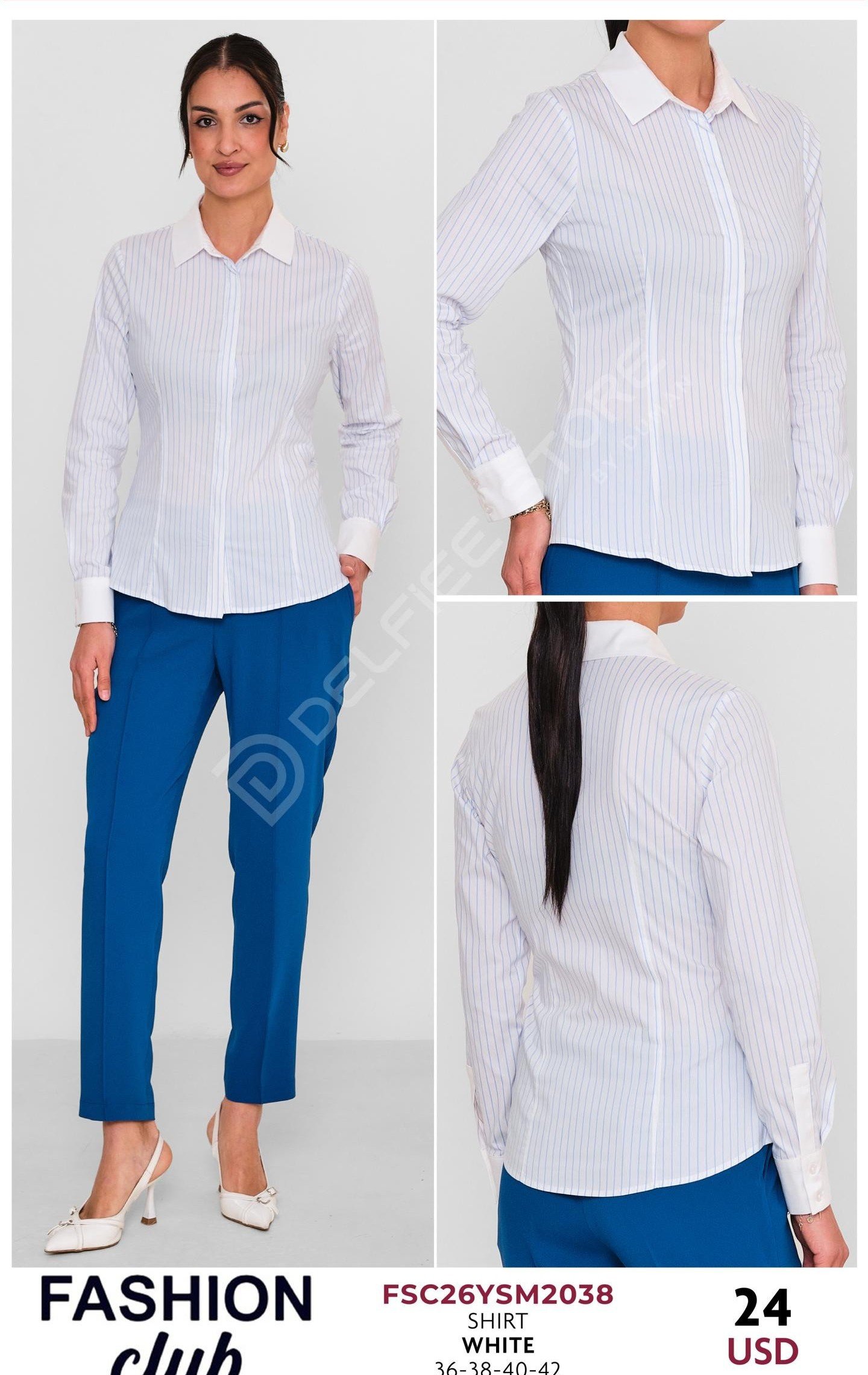 Рубашка FASHION CLUB (Белый, модель FSC26YSM2038) оптом
