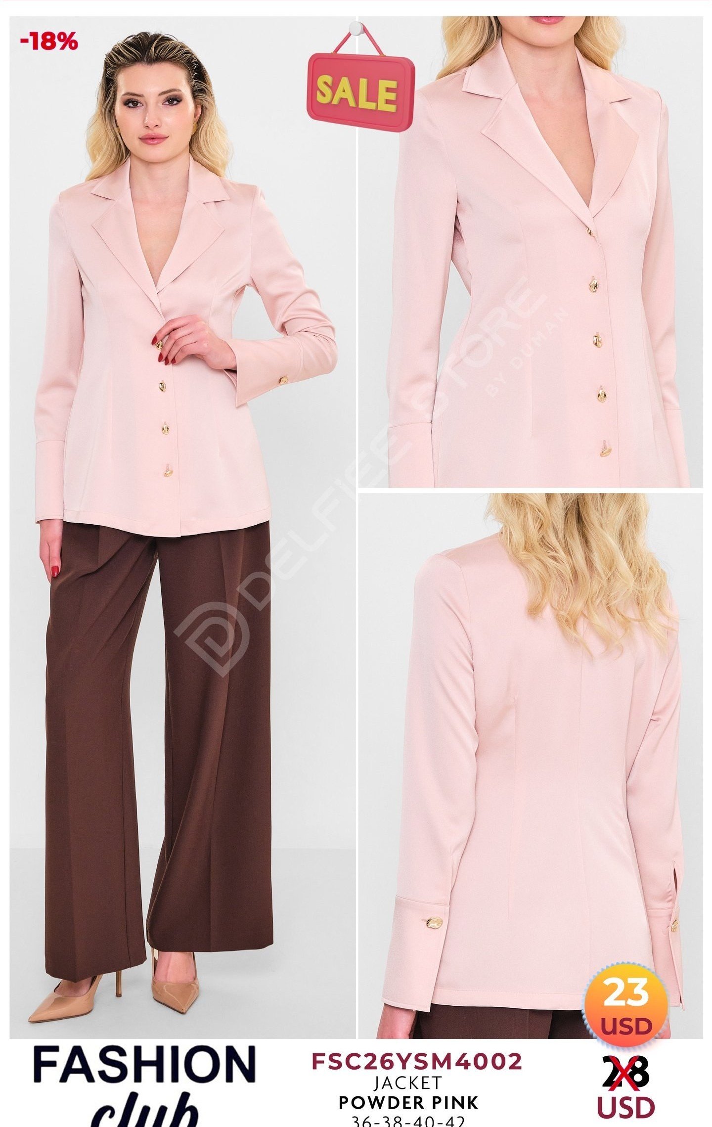 Жакет FASHION CLUB (Розовый, модель FSC26YSM4002) оптом