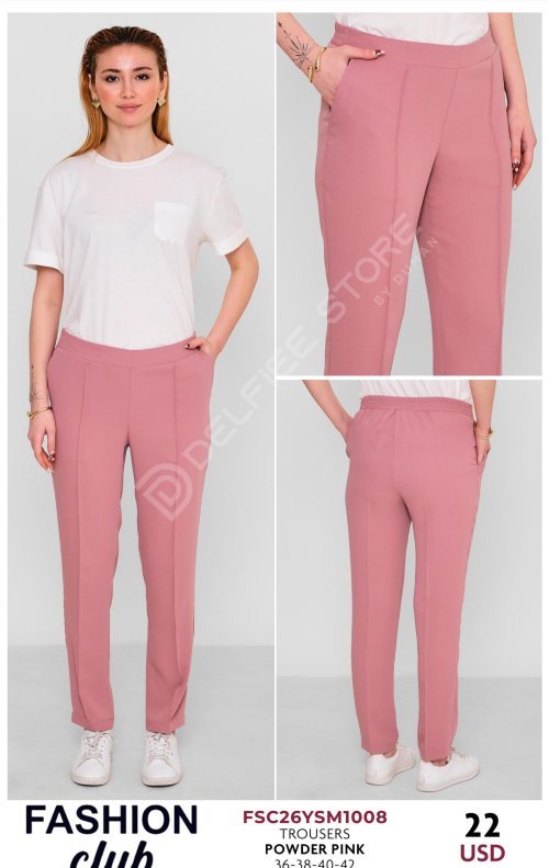 Брюки FASHION CLUB (Розовый, модель FSC26YSM1008) оптом