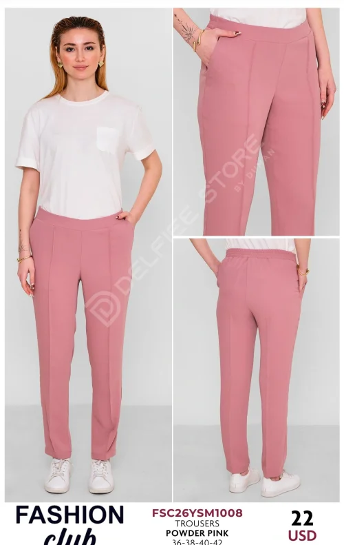Брюки FASHION CLUB (Розовый, модель FSC26YSM1008) оптом