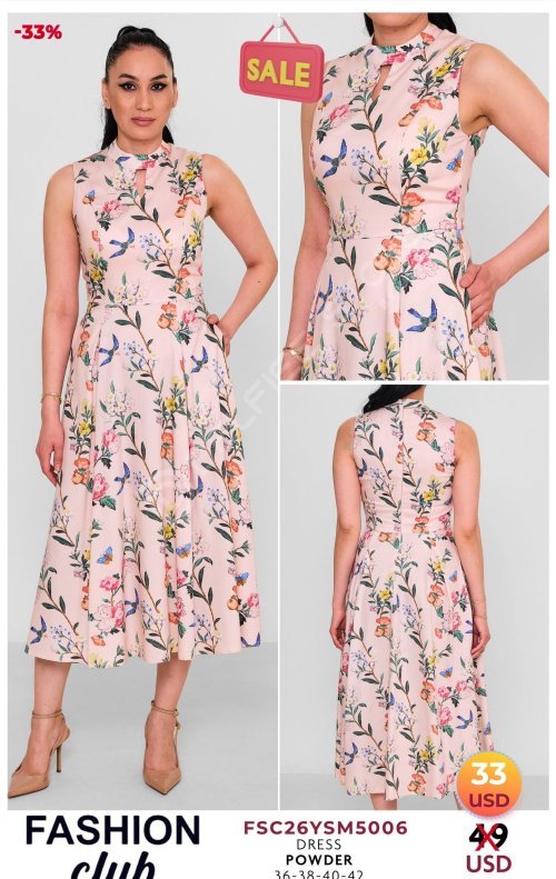 Платье FASHION CLUB (Розовый, модель FSC26YSM5006) оптом
