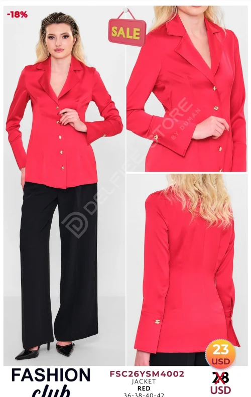 Жакет FASHION CLUB (Красный, модель FSC26YSM4002) оптом