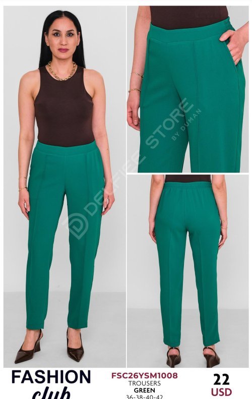 Брюки FASHION CLUB (Зеленый, модель FSC26YSM1008) оптом